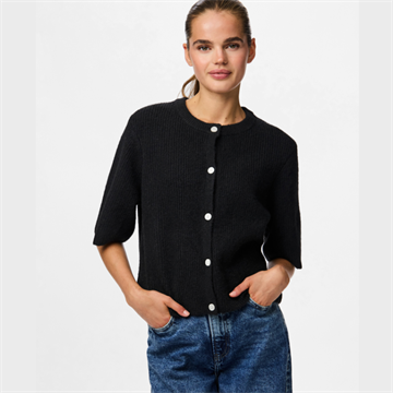 PIECES SILLY STRIK CARDIGAN BLACK/MELANGE - 17158220